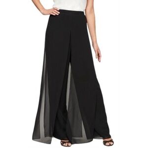 Black Paneled Women's Pants